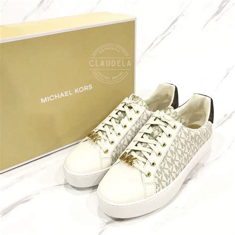 michael kors sneaker poppy silber|Michael Kors poppy logo sneakers.